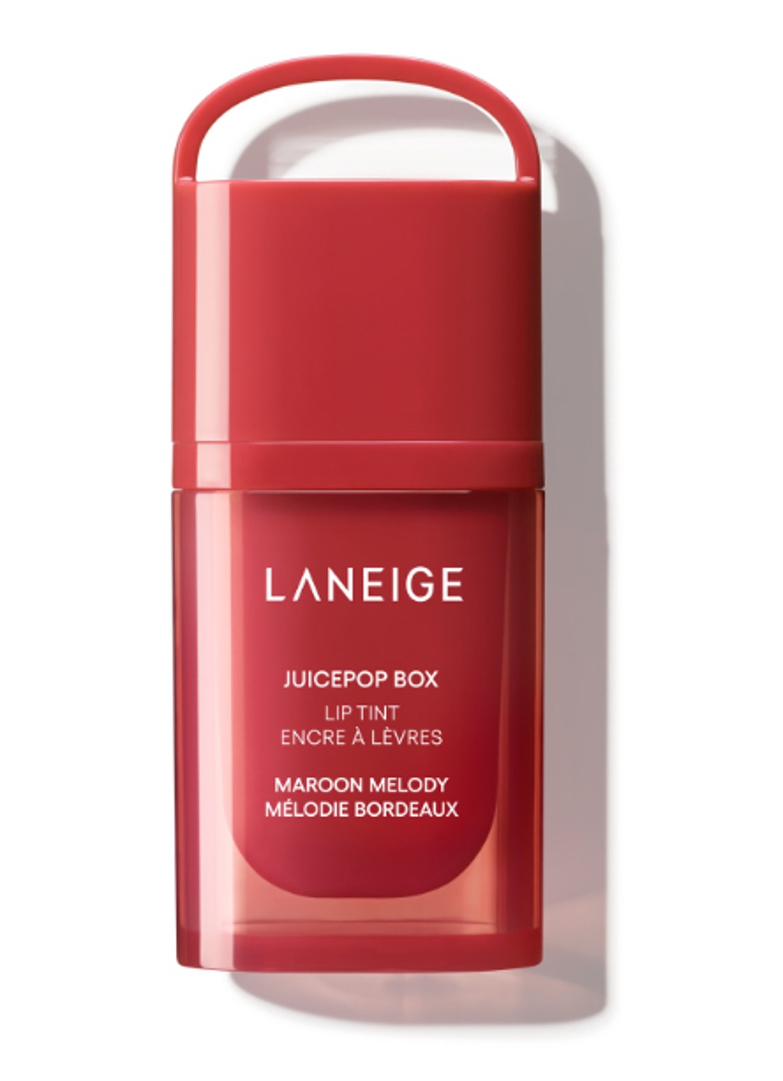 Laneige Juicepop Box Lip Tint - vloeibare lipstick - voorkant 2 maroon melody