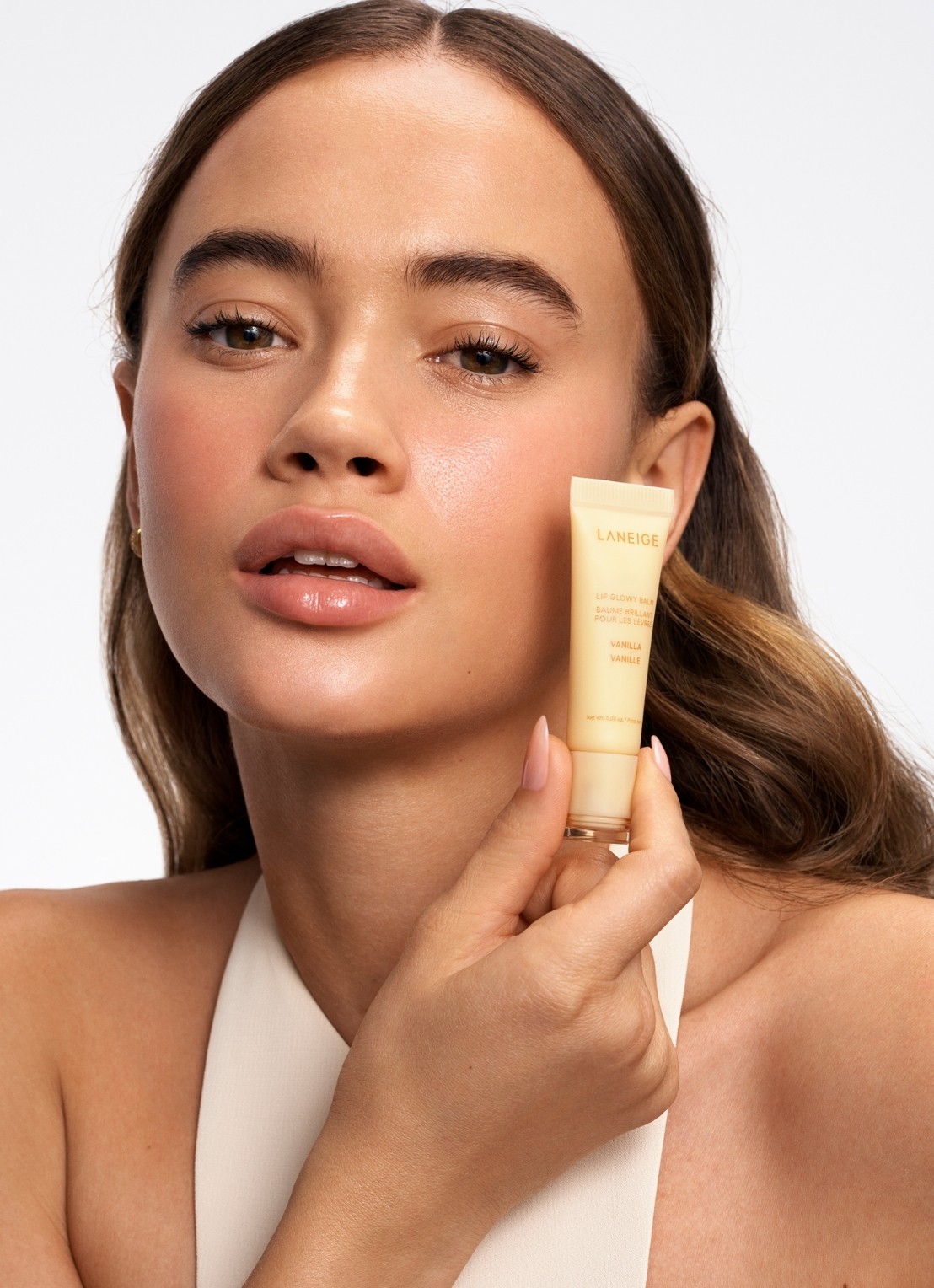 Laneige Lip Glowy Balm - lipbalsem - detail 2 vanilla