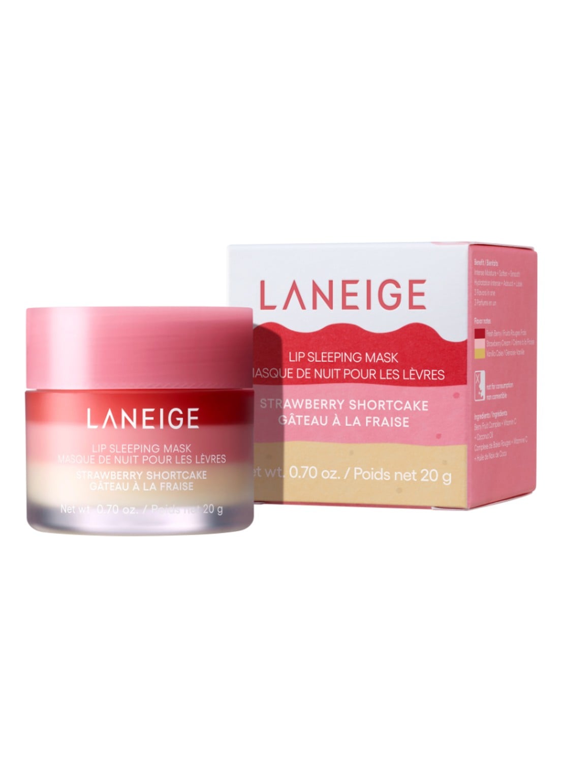 Laneige Lip Sleeping Mask Strawberry Shortcake - lipmasker - voorkant 2 undefined