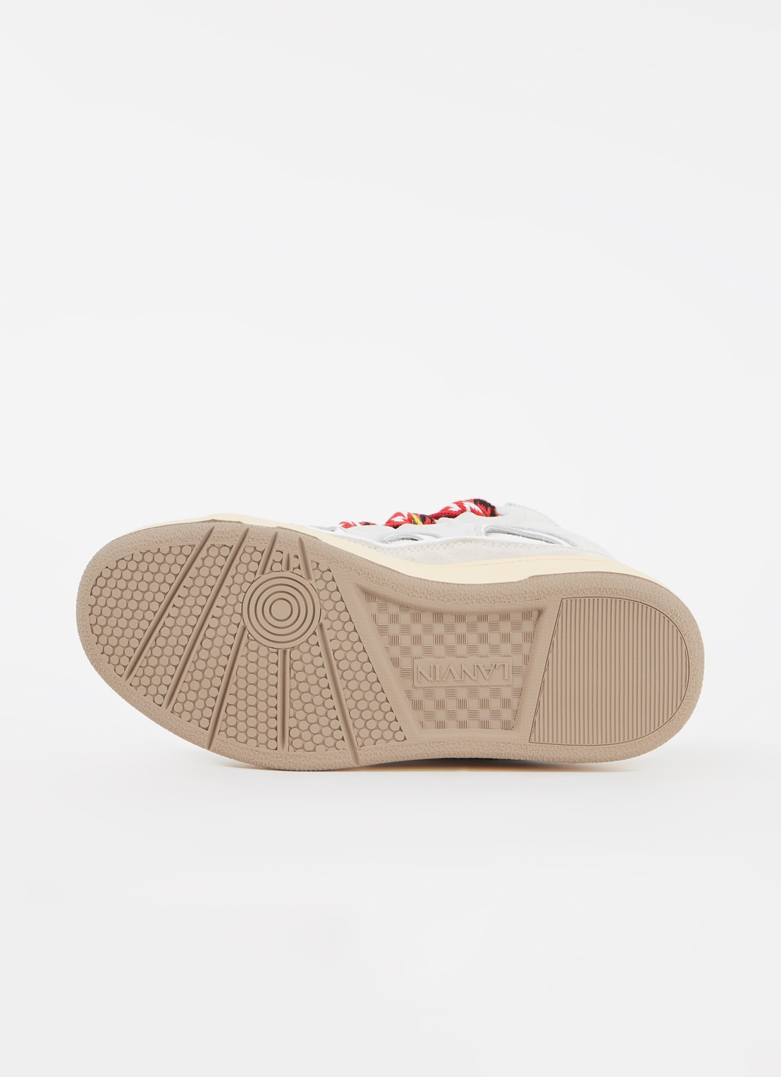 Lanvin Curb sneaker met leren details - detail 7 wit