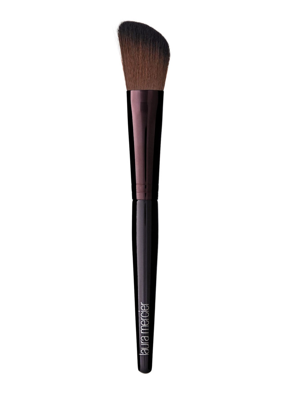 Laura Mercier Angled Cheek Brush - highlight- & contourkwast - voorkant 2 bordeauxrood