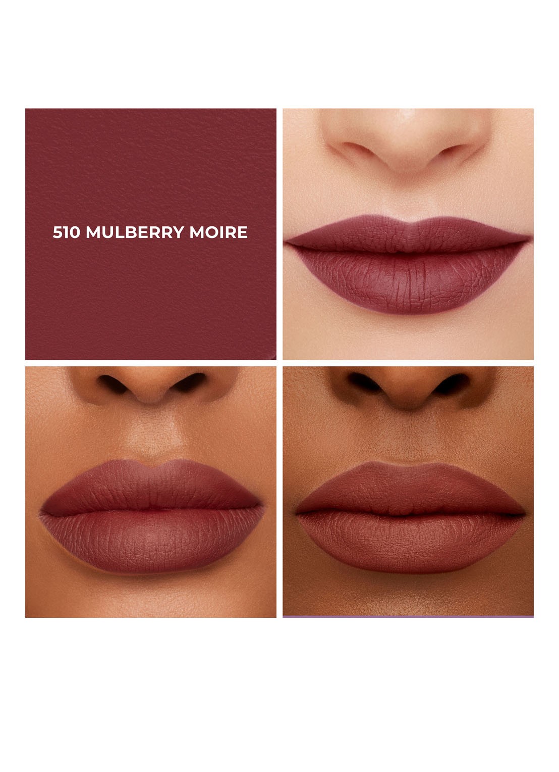 Laura Mercier Caviar Smoothing Matte Lipstick Refill - navulling - detail 2 510 mulberry moire