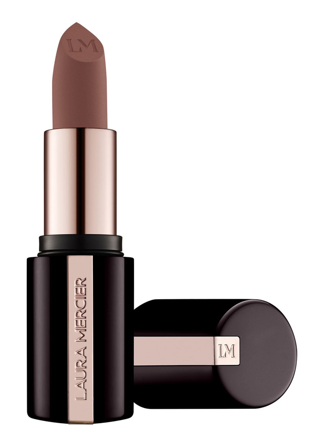 Laura Mercier Caviar Smoothing Matte Lipstick - voorkant 198 brown suede