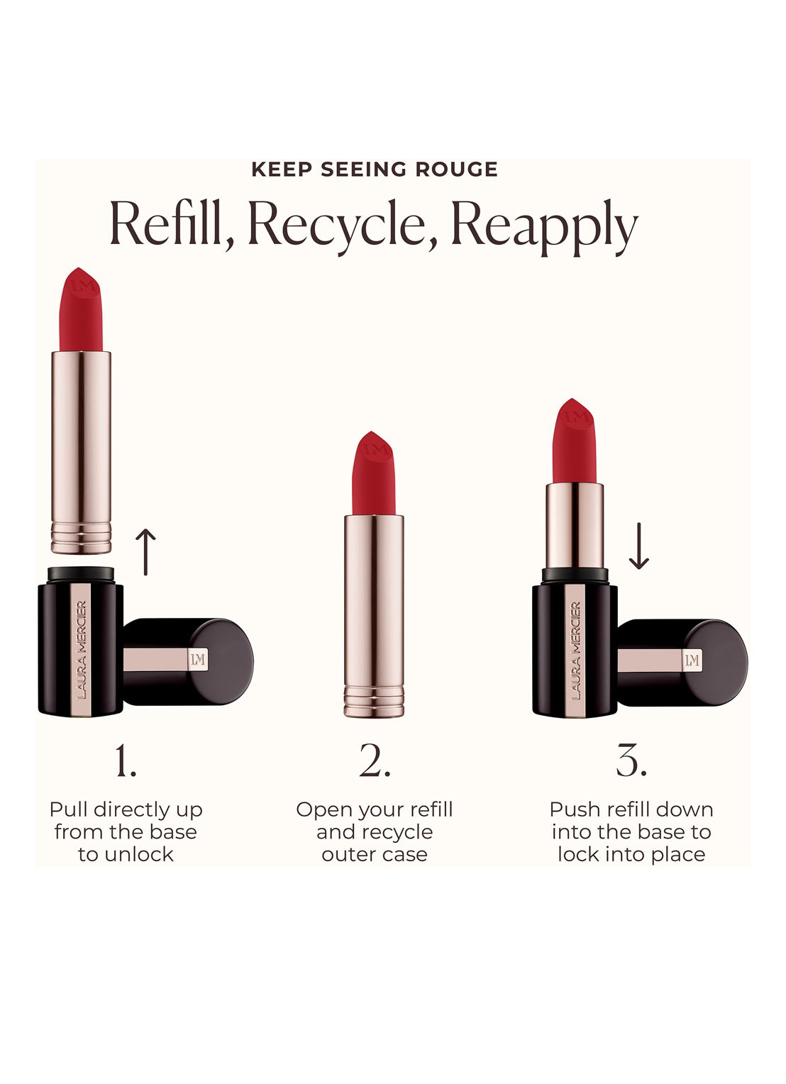 Laura Mercier Caviar Smoothing Matte Lipstick - detail 7 500 flame challis
