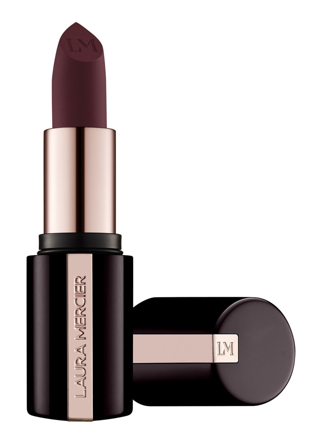 Laura Mercier Caviar Smoothing Matte Lipstick - voorkant 6 777 plum plisse
