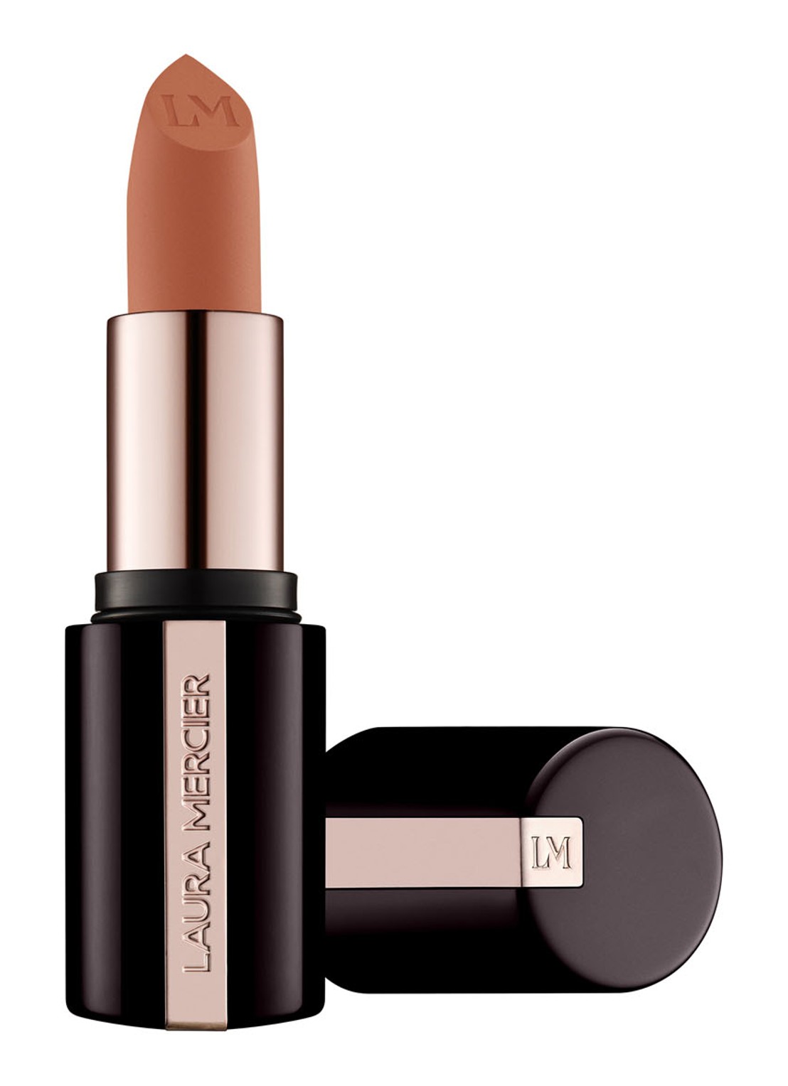 Laura Mercier Caviar Smoothing Matte Lipstick - voorkant 6 820 peach cashmere