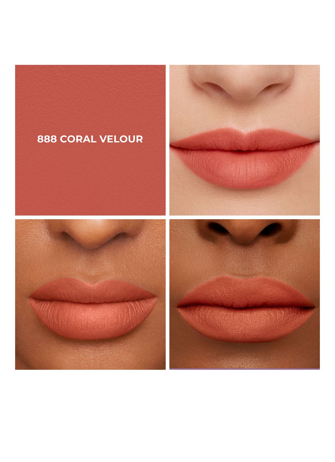 Laura Mercier Caviar Smoothing Matte Lipstick - detail 5 888 coral velour