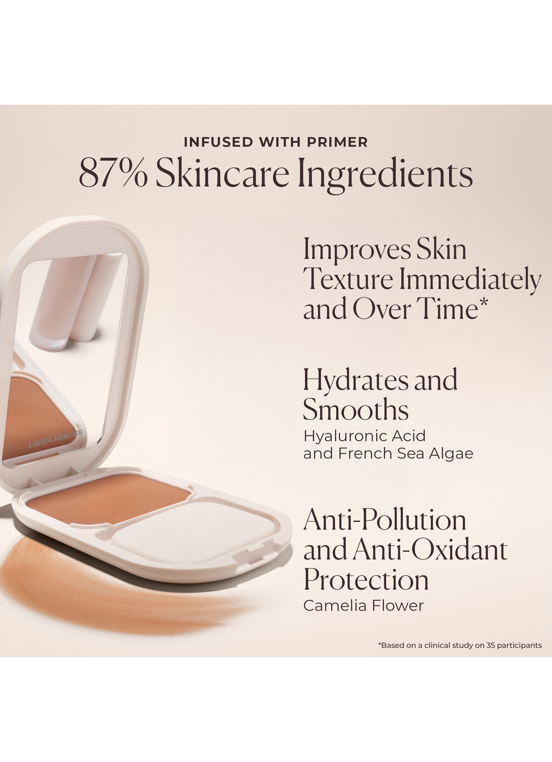 Laura Mercier Real Flawless Feather Matte Powder Foundation - detail 4 4n palmier
