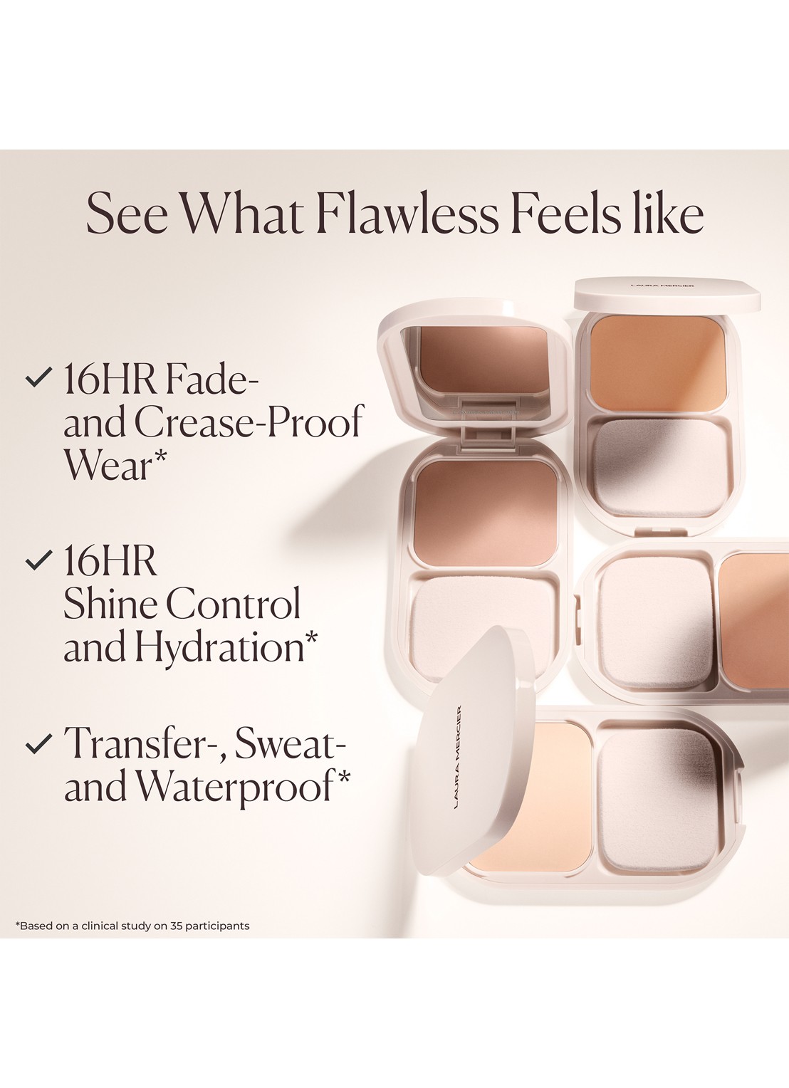 Laura Mercier Real Flawless Feather Matte Powder Foundation - detail 5 7c chocolate ganache