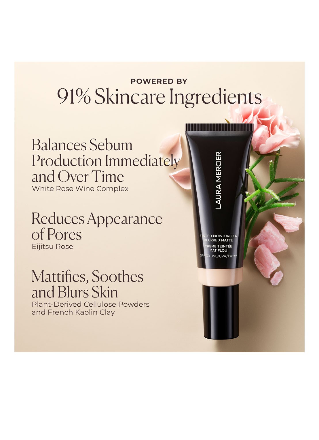 Laura Mercier Tinted Moisturizer Blurred Matte - getinte dagcrème - detail 7 3n sand