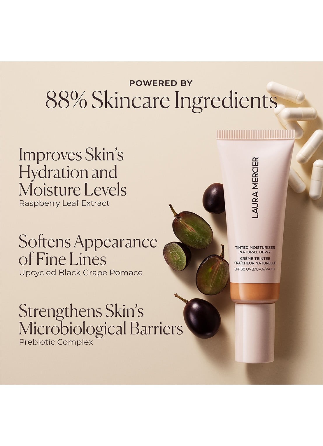 Laura Mercier Tinted Moisturizer Natural Dewy - getinte dagcrème  - detail 6 4c hazel