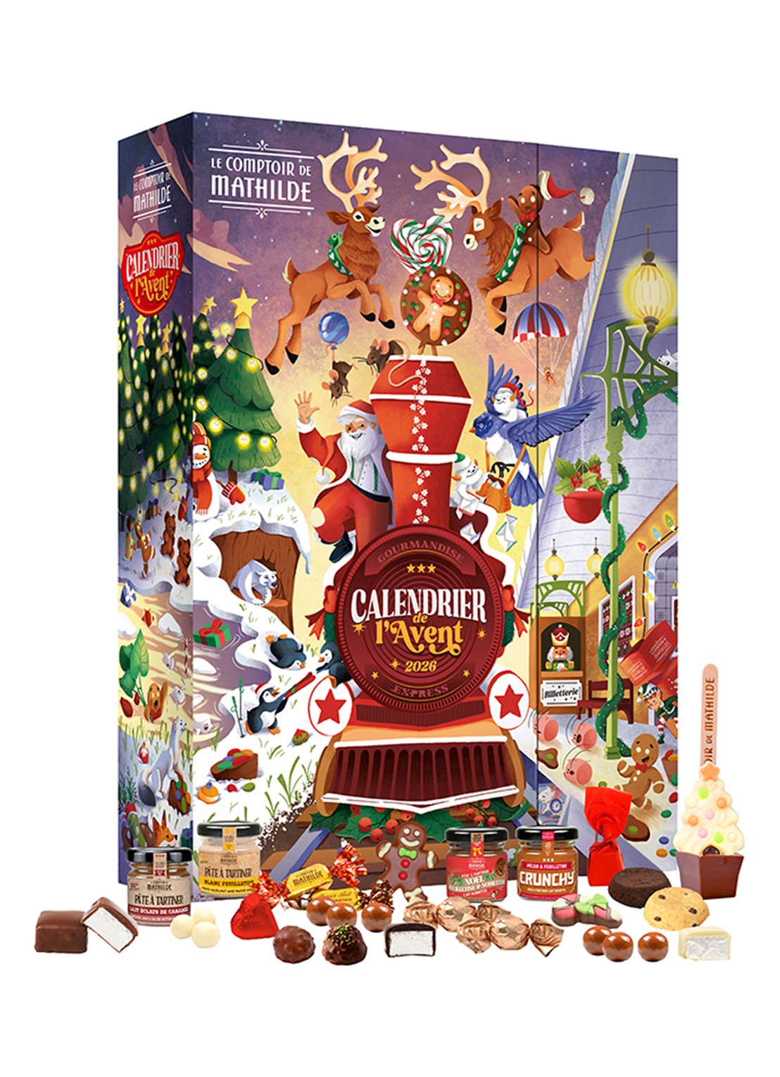 Le Comptoir de Mathilde Adventskalender met chocolade bonbons - 24 dagen - voorkant 2 undefined