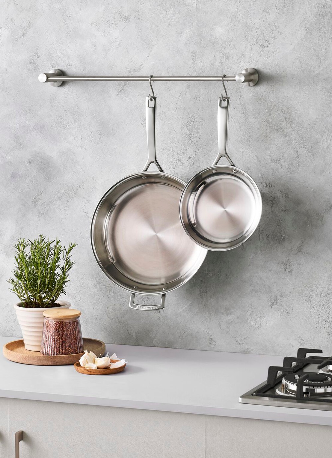 Le Creuset 3-ply koekenpan 30 cm - detail 5 beige