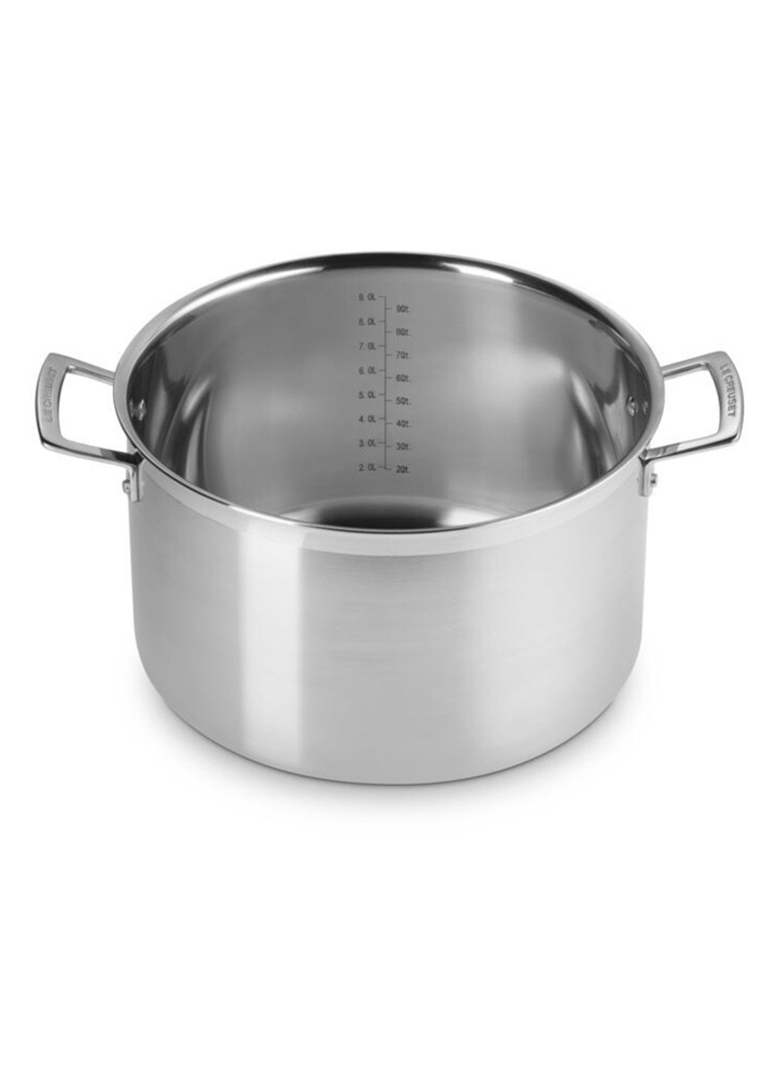 Le Creuset 3-ply kookpan met deksel 28 cm - achterkant beige