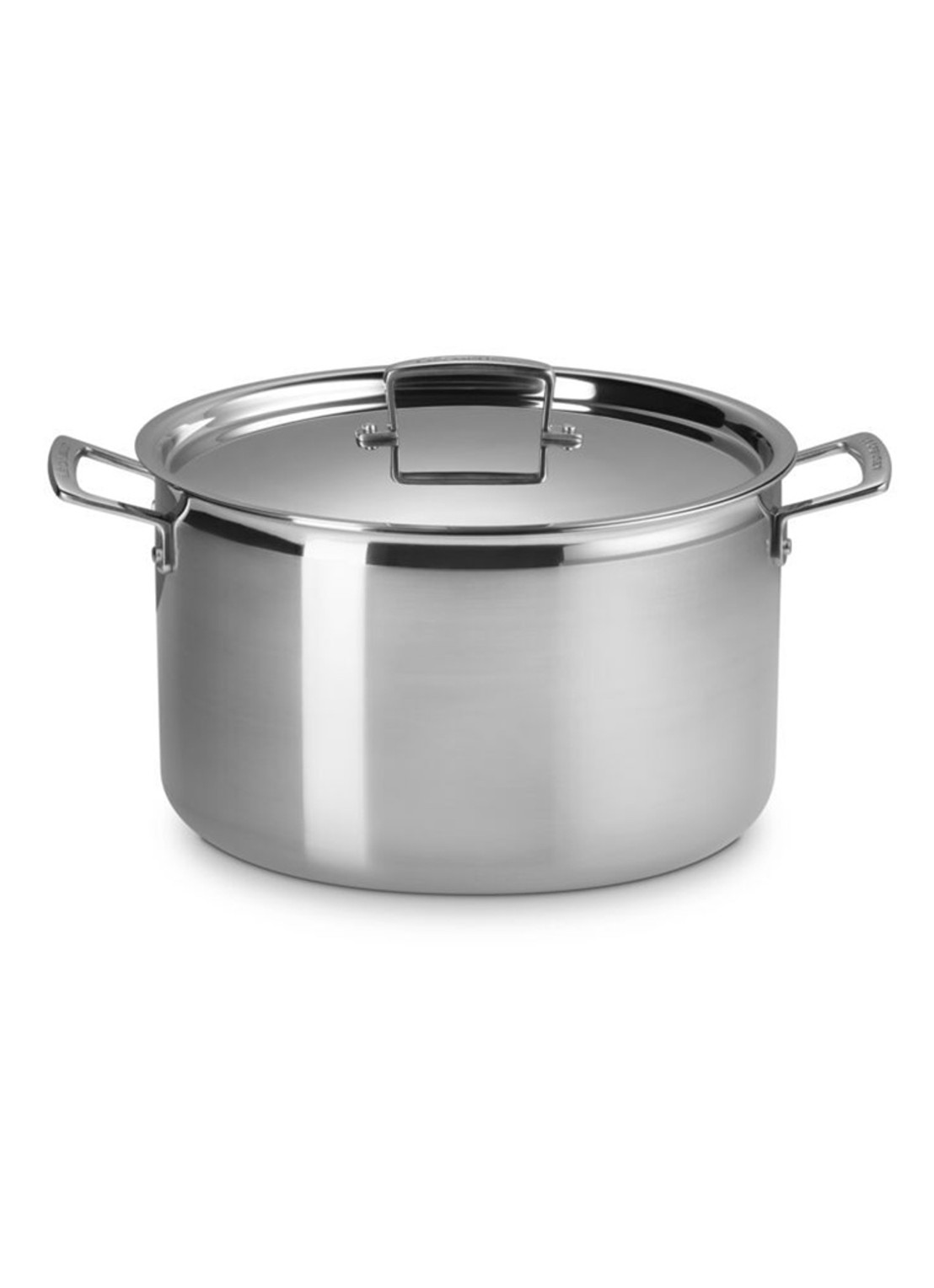 Le Creuset 3-ply kookpan met deksel 28 cm - voorkant 2 beige