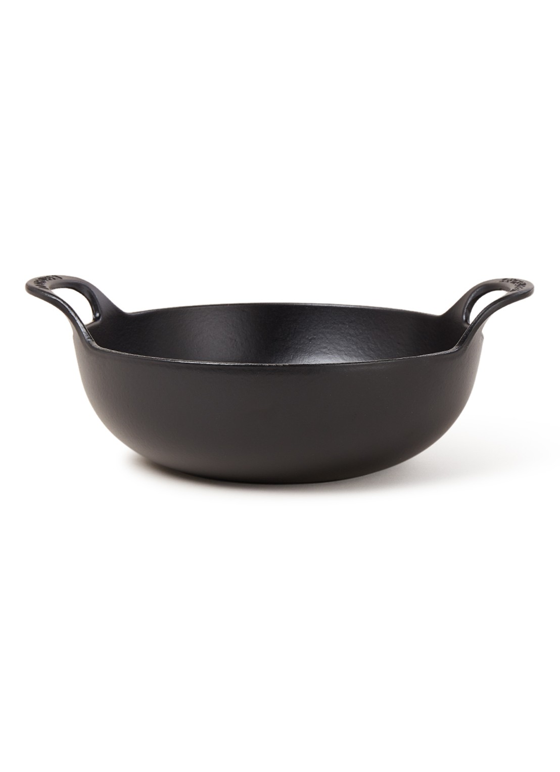 Le Creuset Baltidish braadpan 24 cm - voorkant mat zwart / zwart