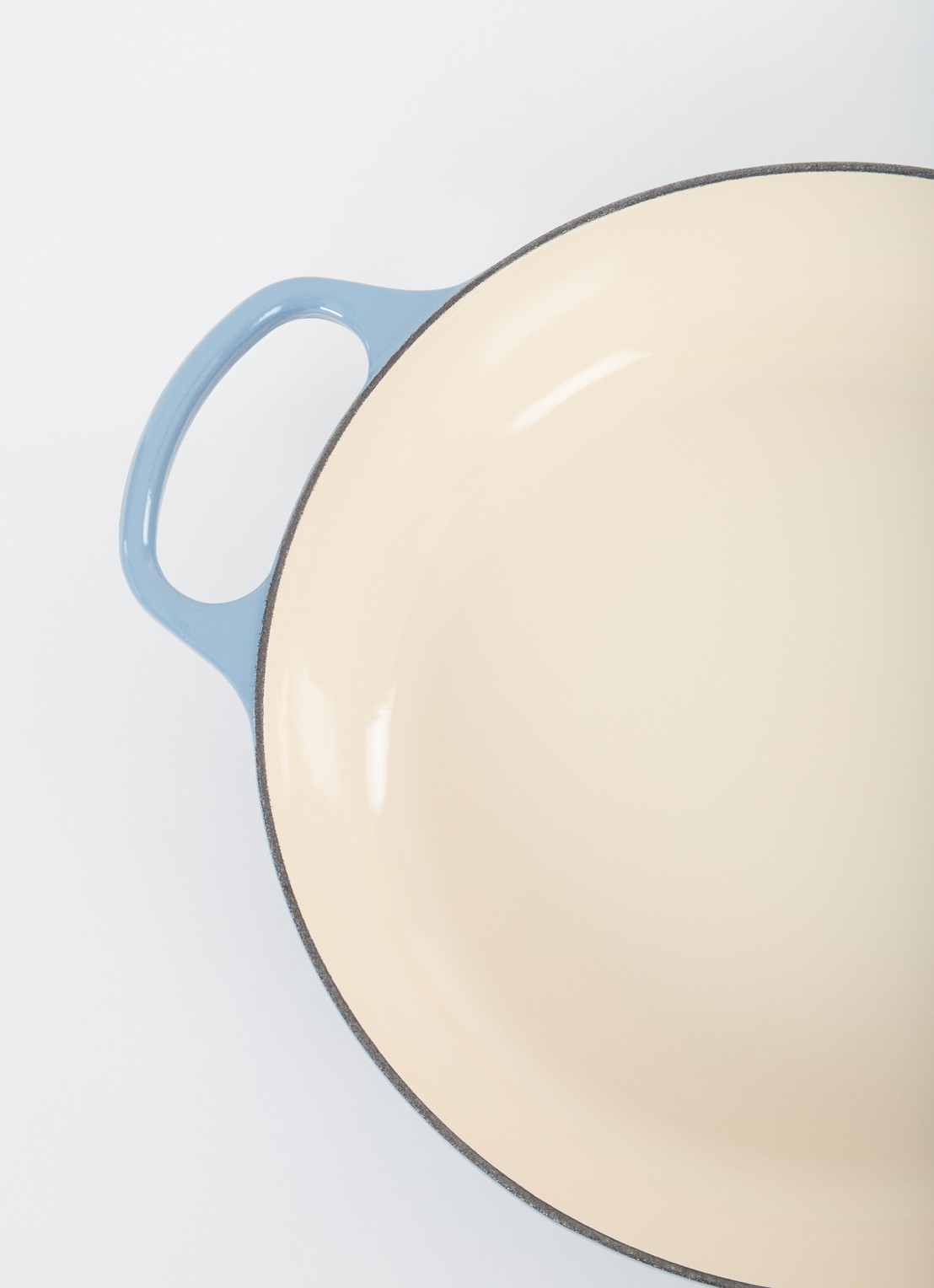 Le Creuset Campagnard braad-/stoofpan Ø30 cm - detail chambray / blauw