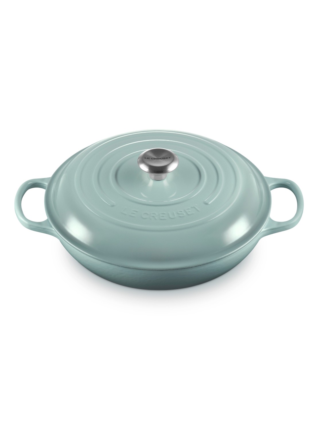 Le Creuset Campagnard braadpan  Ø30 cm - detail 2 zeegroen