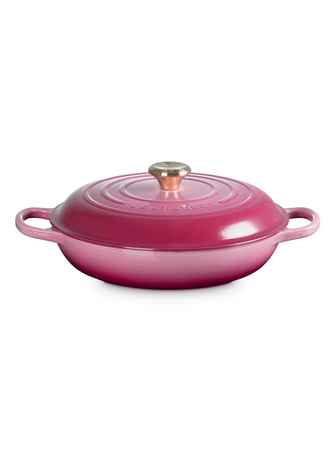 Le Creuset Campagnard braadpan Ø30 cm - voorkant 6 berry / roze
