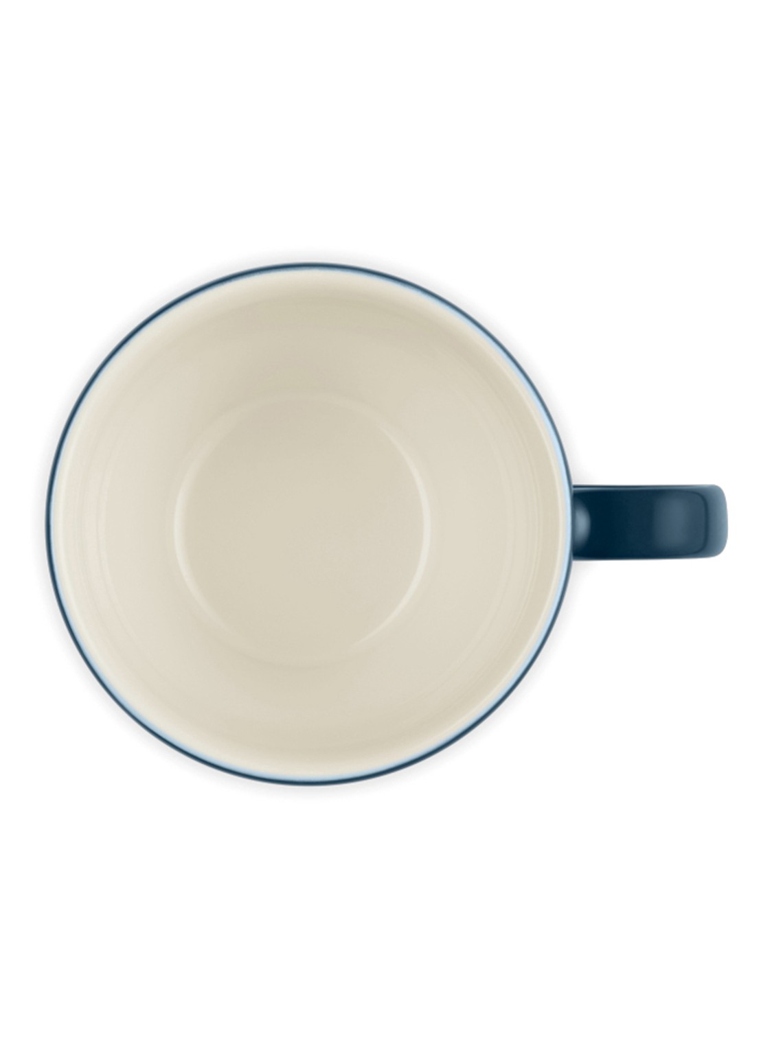Le Creuset Cappuccino mok 40 cl - detail donkerblauw