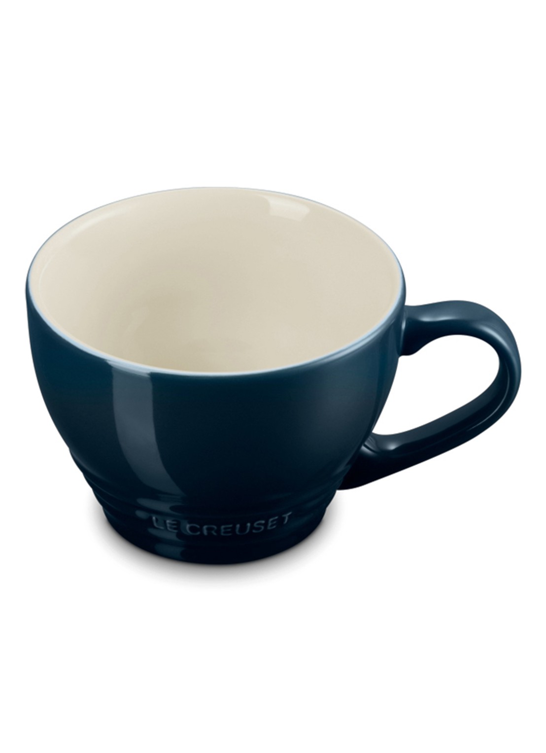 Le Creuset Cappuccino mok 40 cl - voorkant 3 donkerblauw