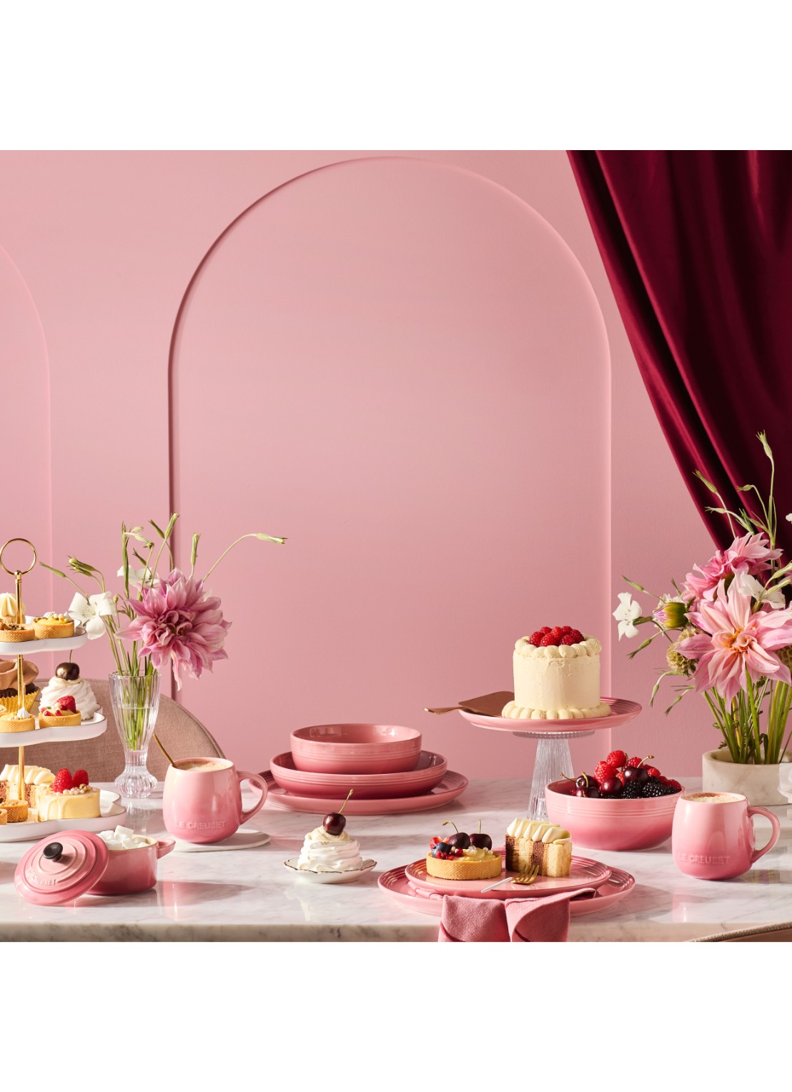 Le Creuset Coupe dinerbord 22 cm - detail 4 roze
