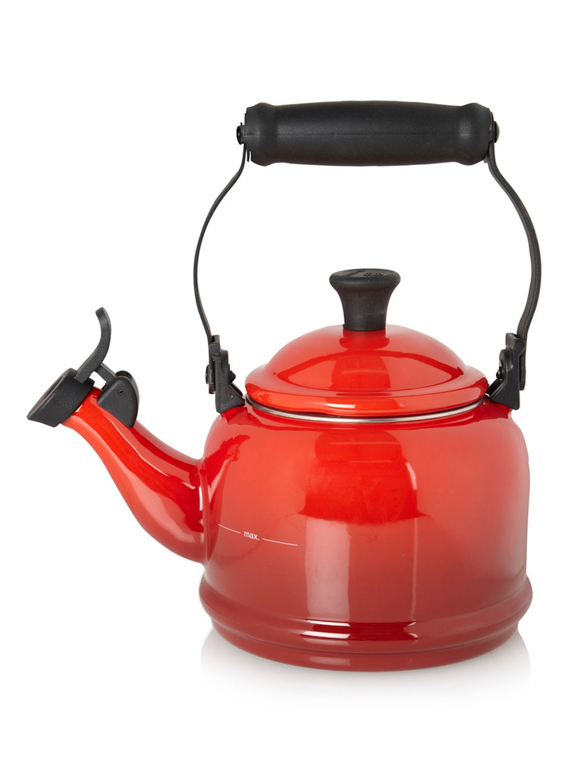 Le Creuset Demi fluitketel 1,1 liter - voorkant kersenrood / rood