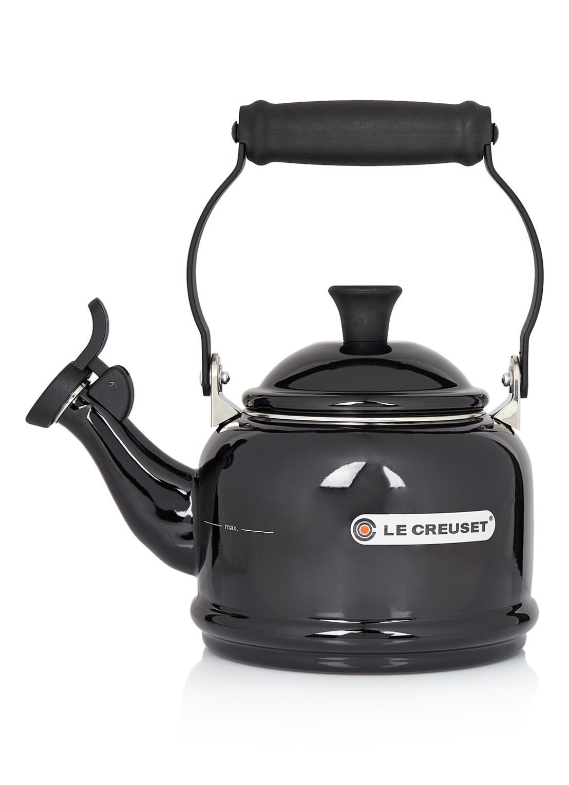 Le Creuset Demi fluitketel 1,1 liter - voorkant ebbenzwart / zwart