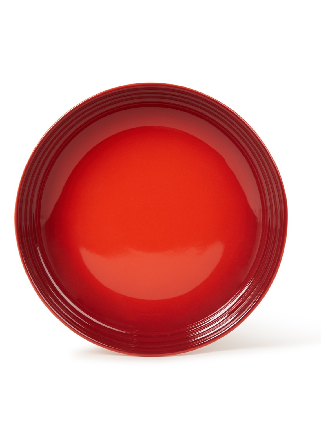 Le Creuset Diep bord 22 cm - voorkant kersenrood / rood