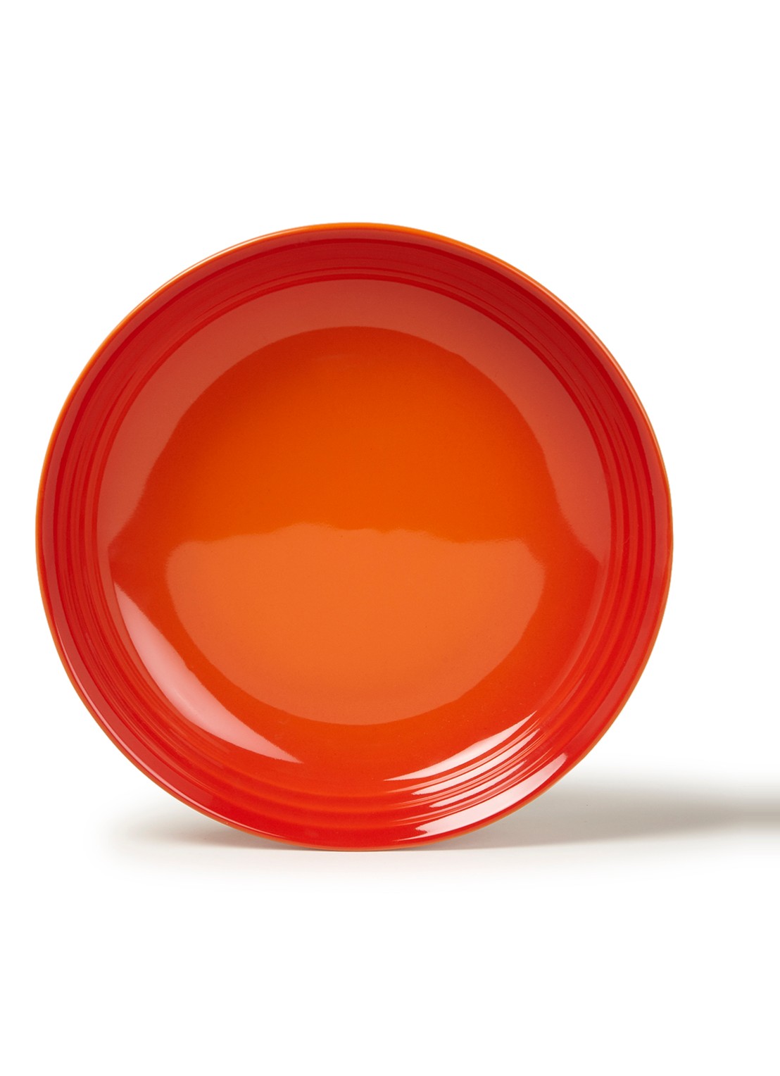 Le Creuset Diep bord 22 cm  - voorkant oranjerood / oranje