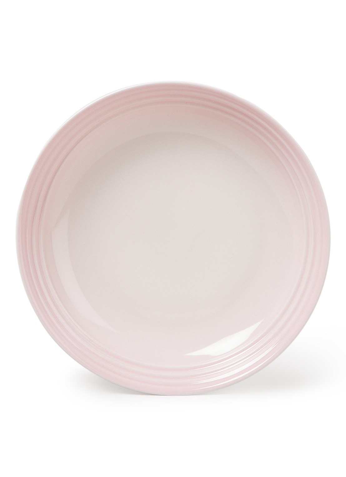 Le Creuset Diep bord 22 cm  - voorkant shell pink / roze