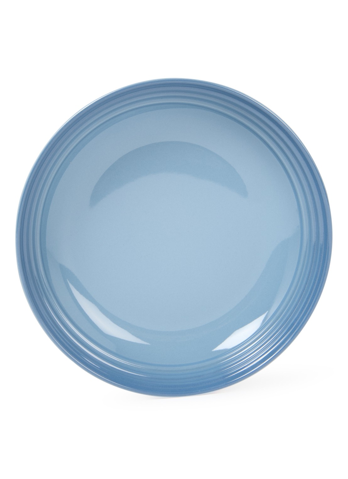 Le Creuset Diep bord 22 cm - voorkant chambray / blauw