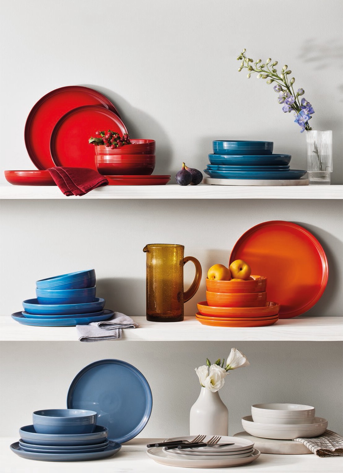 Le Creuset Diep bord 22 cm - detail 5 donkerrood