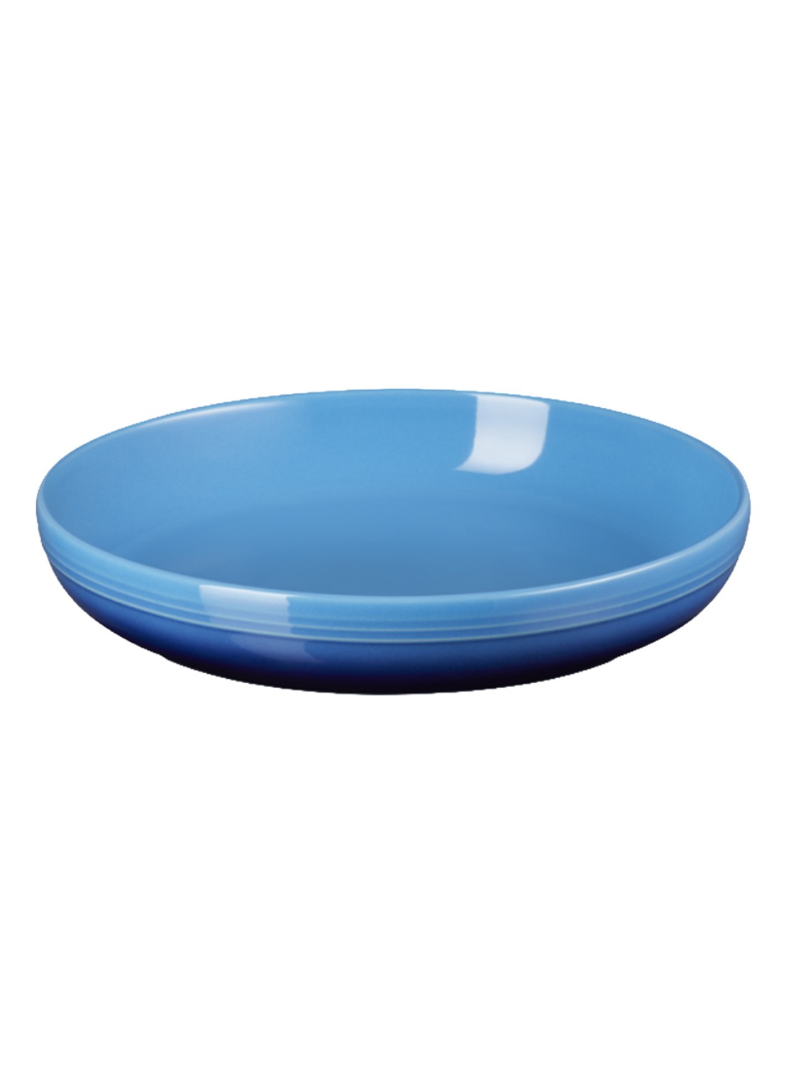 Le Creuset Diep bord 22 cm - voorkant 2 royalblauw