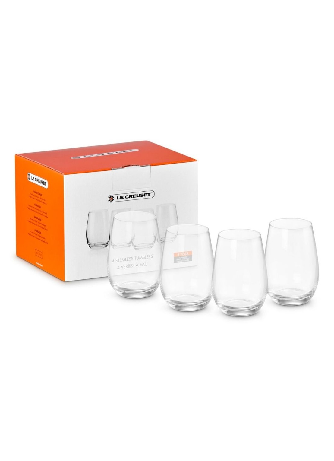 Le Creuset Drinkglas set van 4 - voorkant 3 transparant