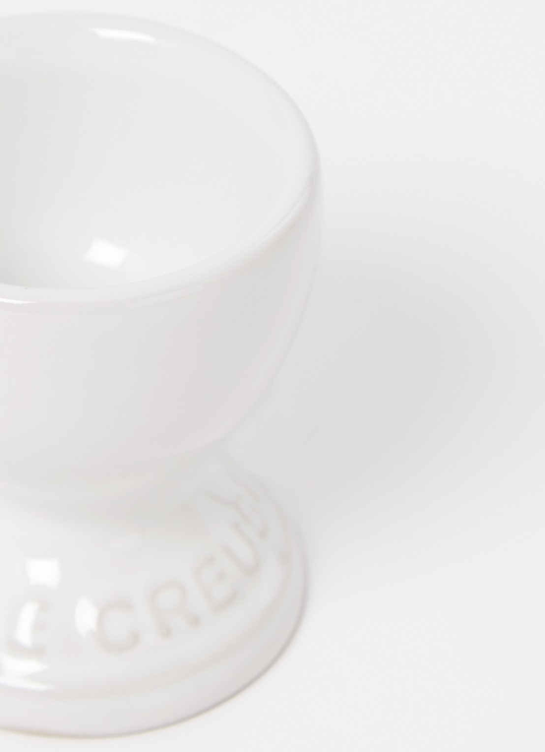 Le Creuset Eierdop 6 cm - voorkant 2 white / wit