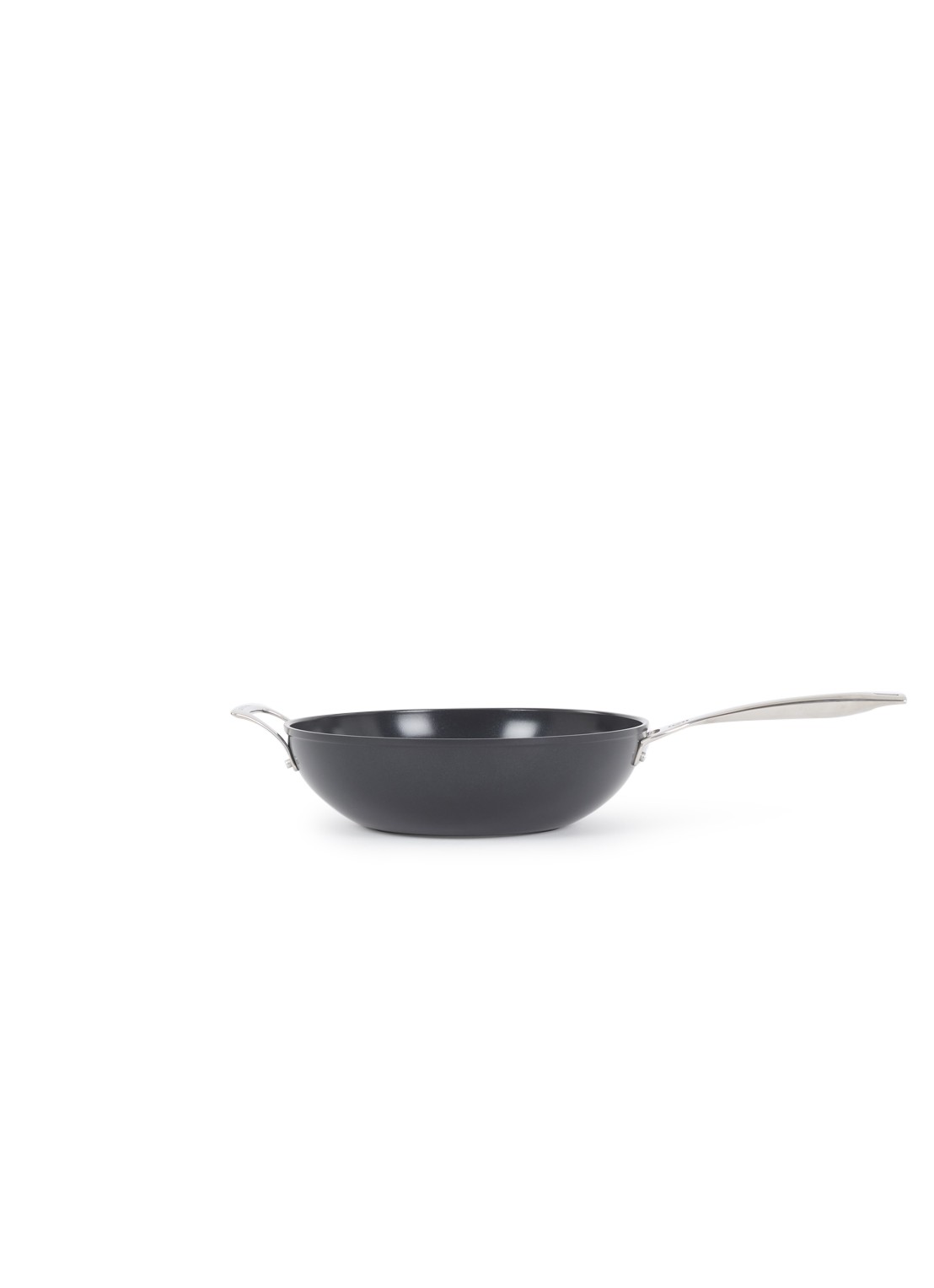 Le Creuset Essential Non-Stick Ceramic wokpan Ø30 cm - voorkant zwart