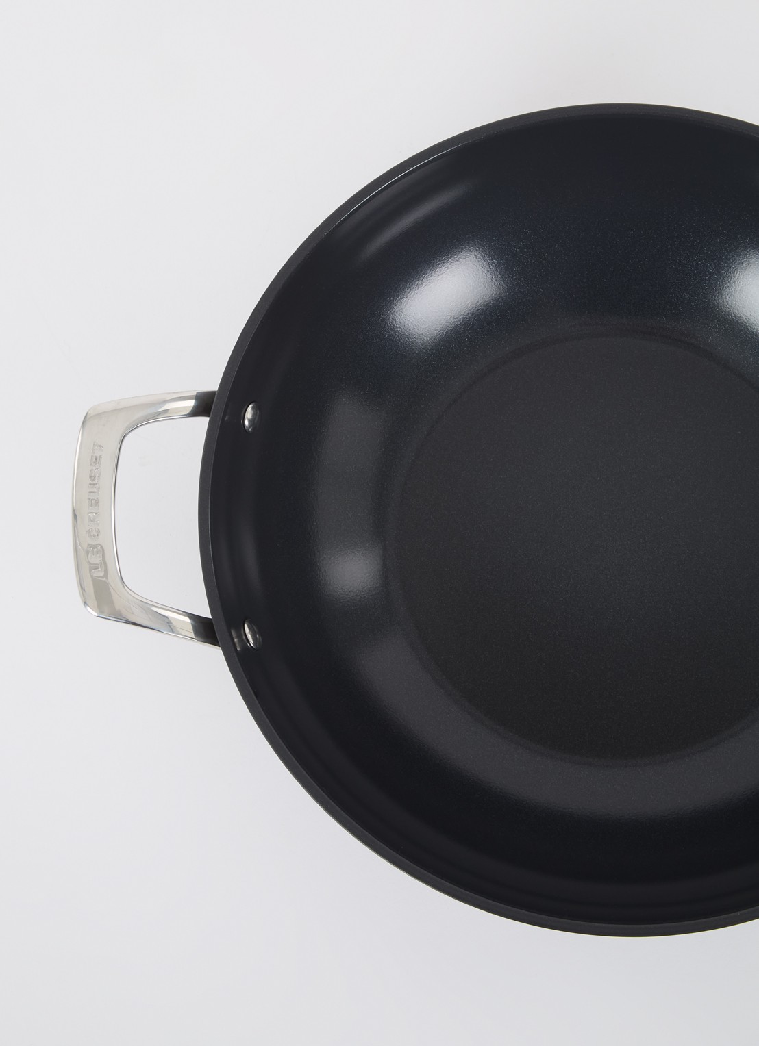 Le Creuset Essential Non-Stick Ceramic wokpan Ø30 cm - voorkant 2 zwart
