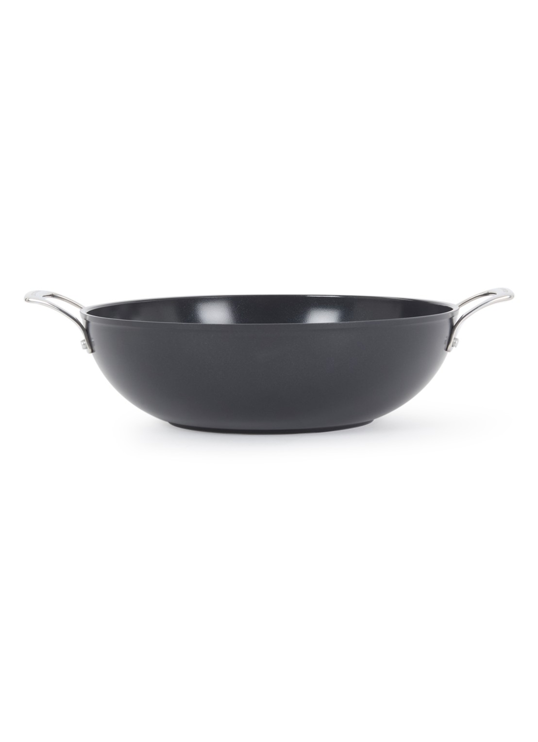 Le Creuset Essential Non-Stick Ceramic wokpan Ø32 cm - voorkant zwart