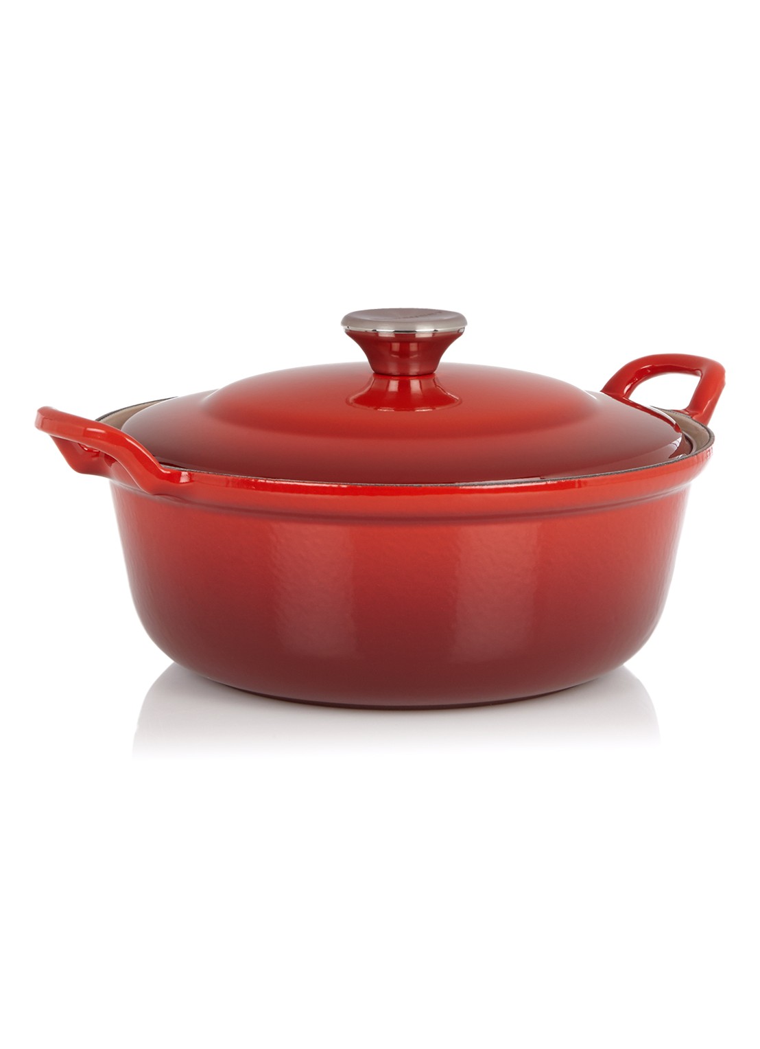 Le Creuset Faitout braad-/stoofpan Ø24 cm - voorkant kersenrood / rood