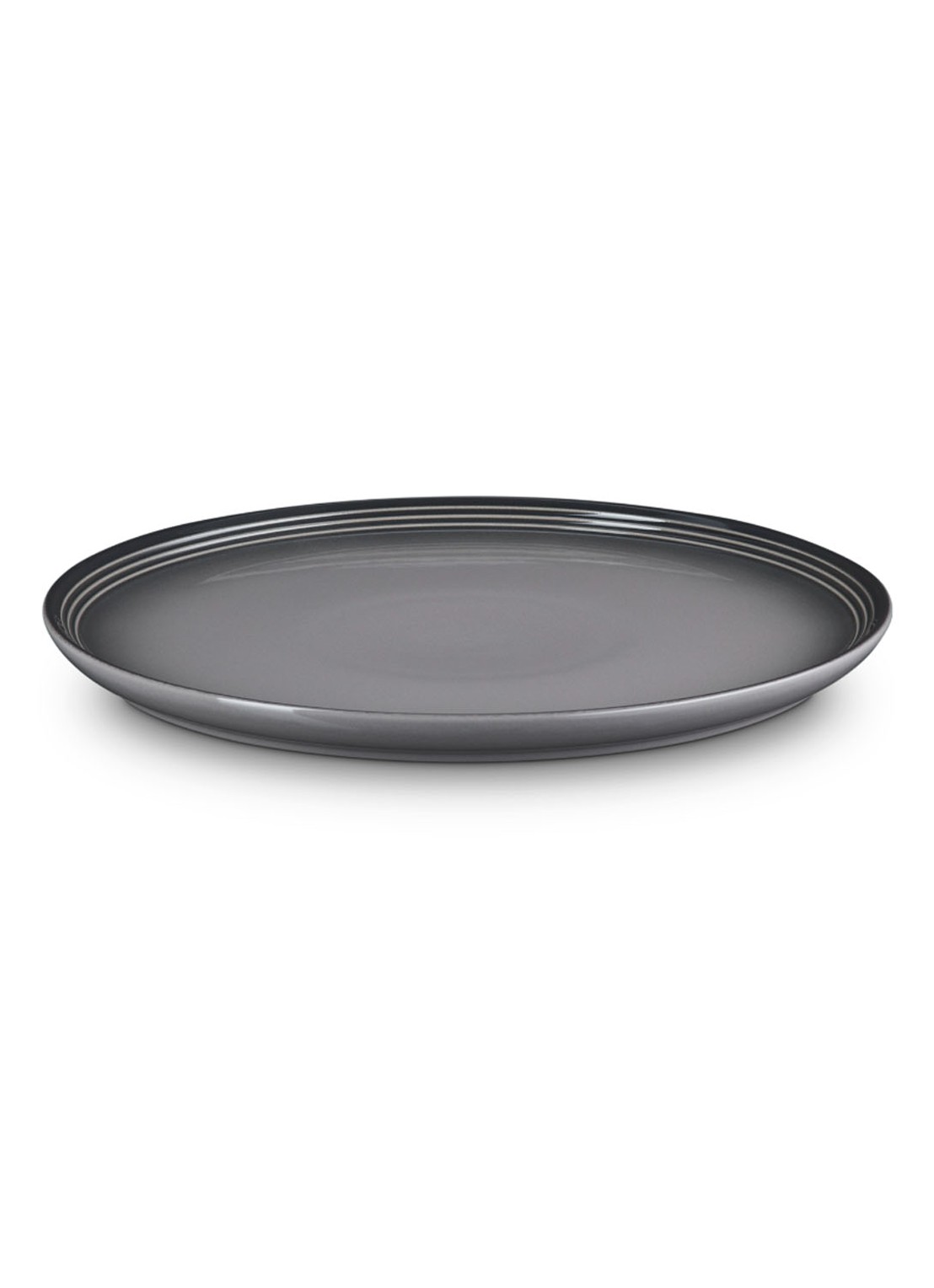 Le Creuset Flint bord 27 cm - voorkant 6 flint / grijs