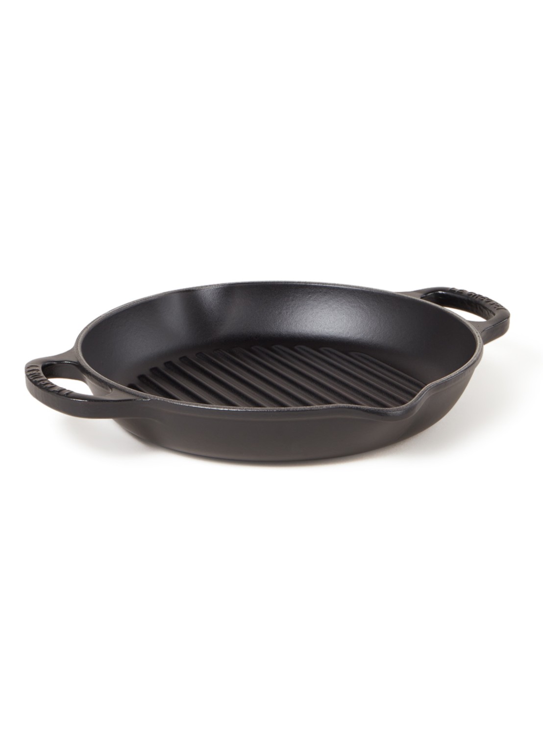 Le Creuset Grillpan Ø25 cm - voorkant 2 mat zwart / zwart