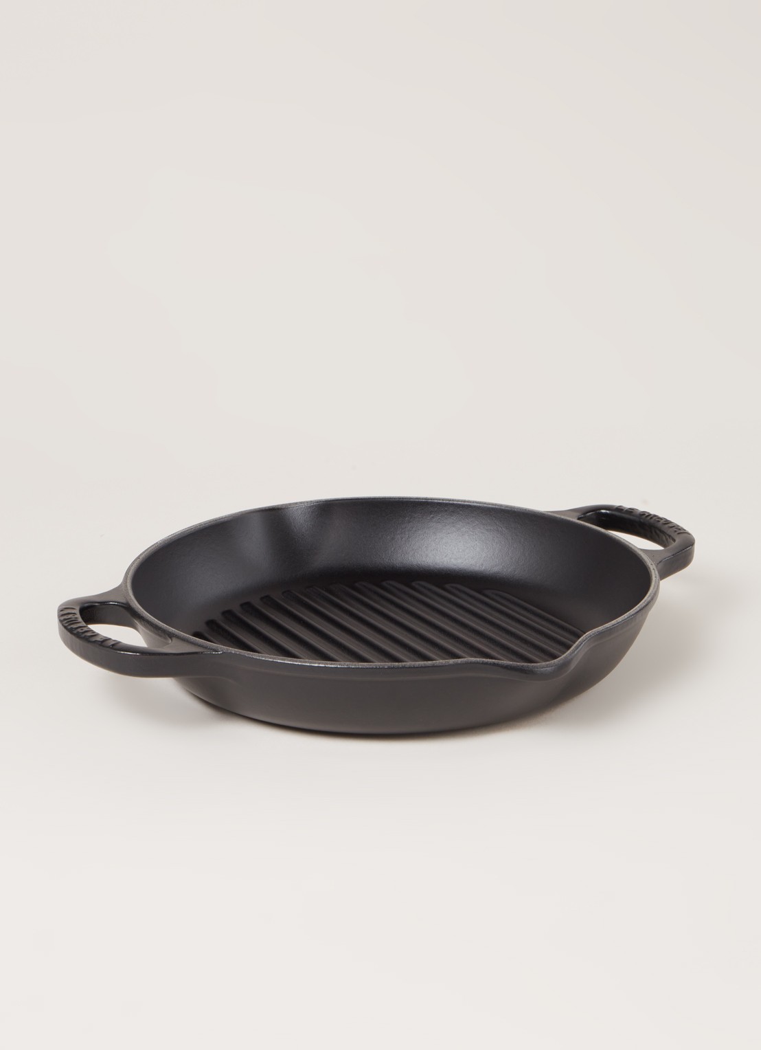Le Creuset Grillpan Ø25 cm - voorkant 3 mat zwart / zwart