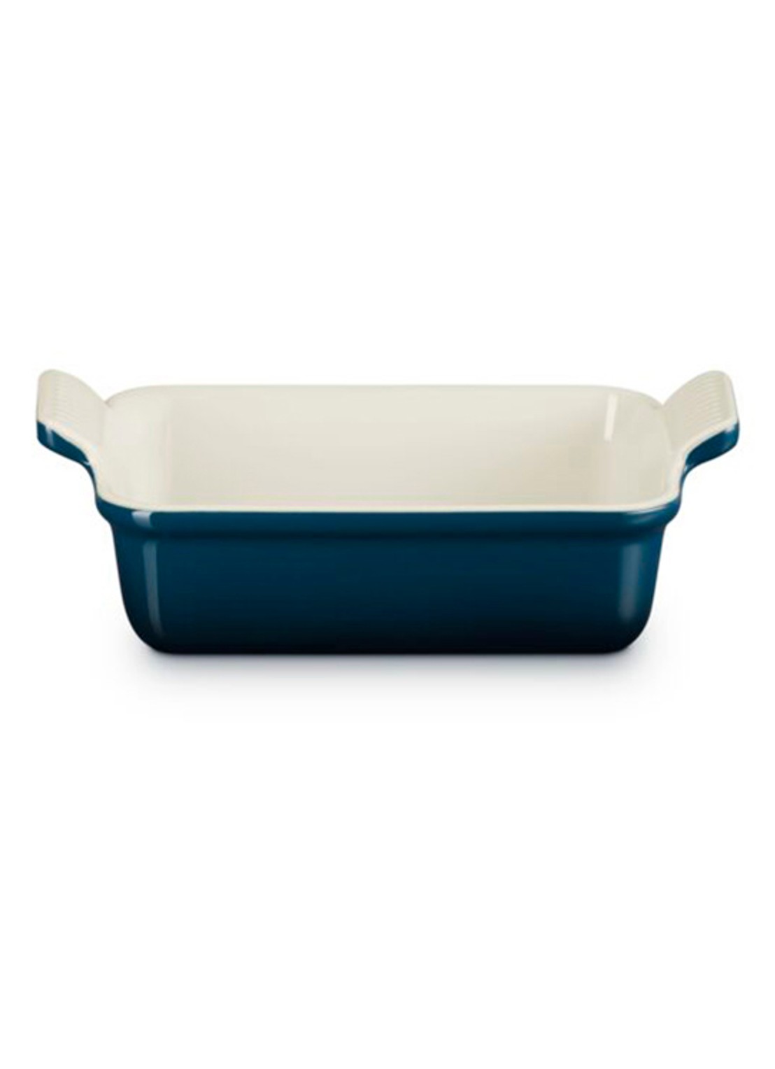 Le Creuset Heritage ovenschaal 19 cm - voorkant 2 donkerblauw
