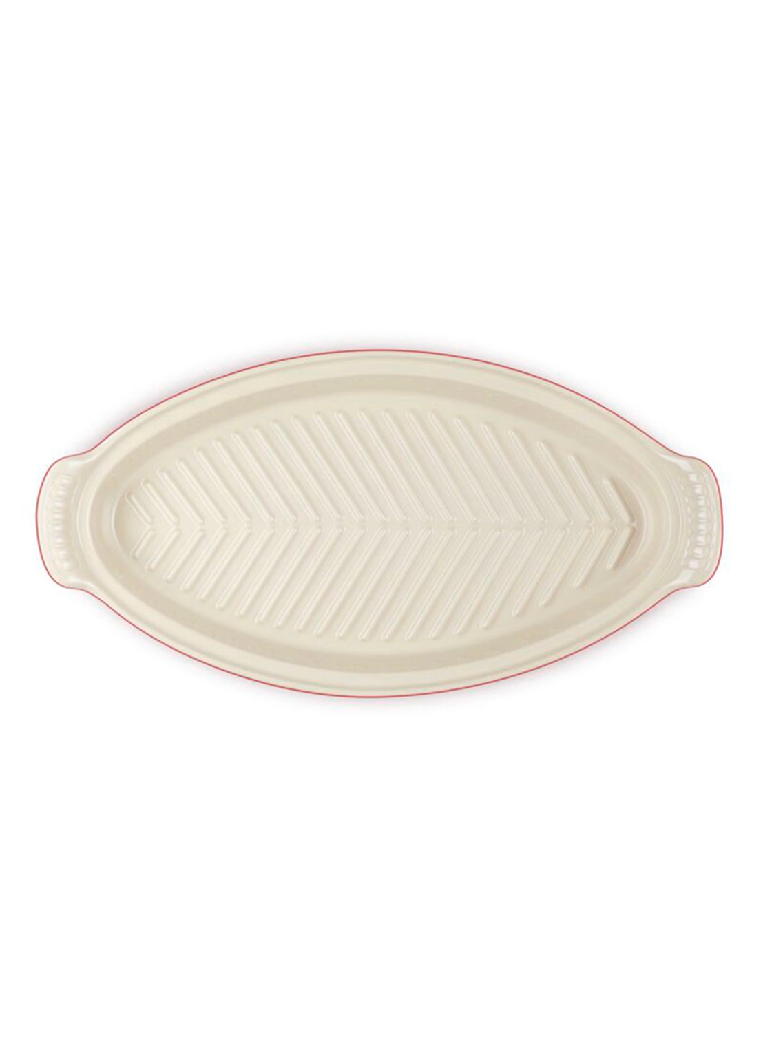 Le Creuset Heritage ovenschaal 41 cm - detail 2 donkerrood