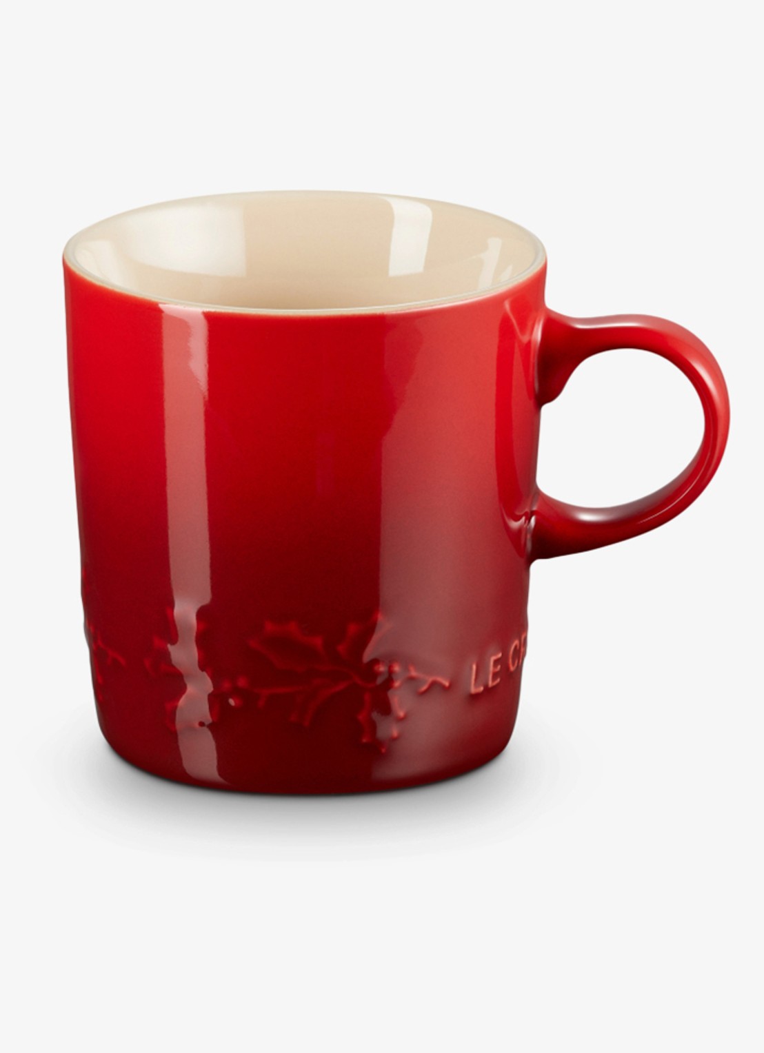 Le Creuset Holly mok 35 cl - voorkant 2 donkerrood