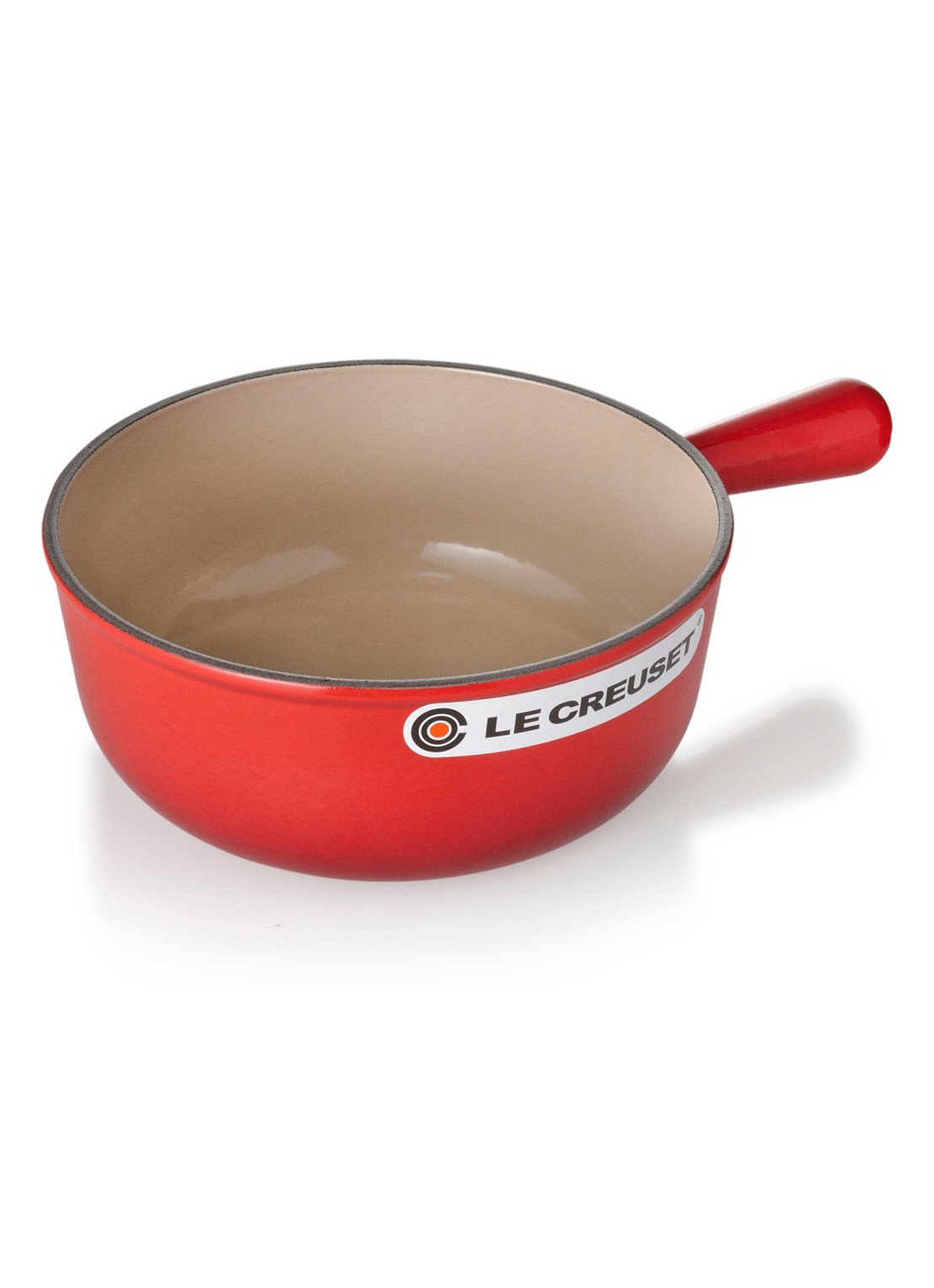 Le Creuset Kaasfonduepan 22cm - voorkant kersenrood / rood
