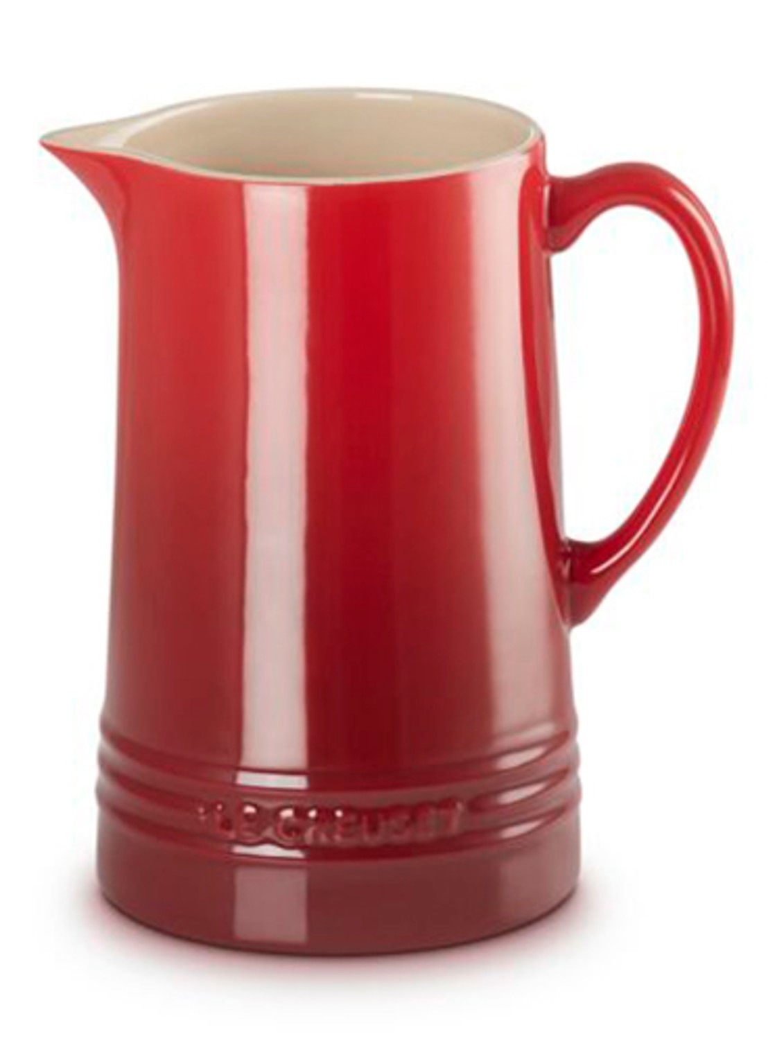 Le Creuset Karaf 1,5 liter - voorkant 2 donkerrood