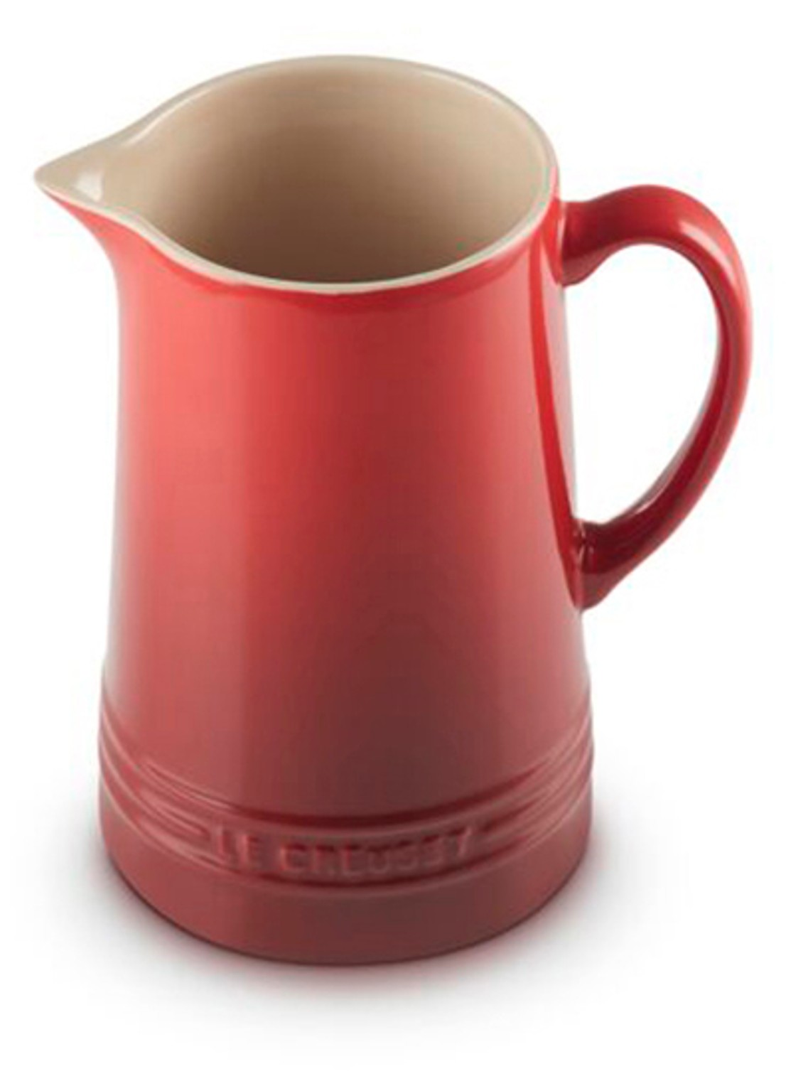 Le Creuset Karaf 1,5 liter - voorkant 3 donkerrood
