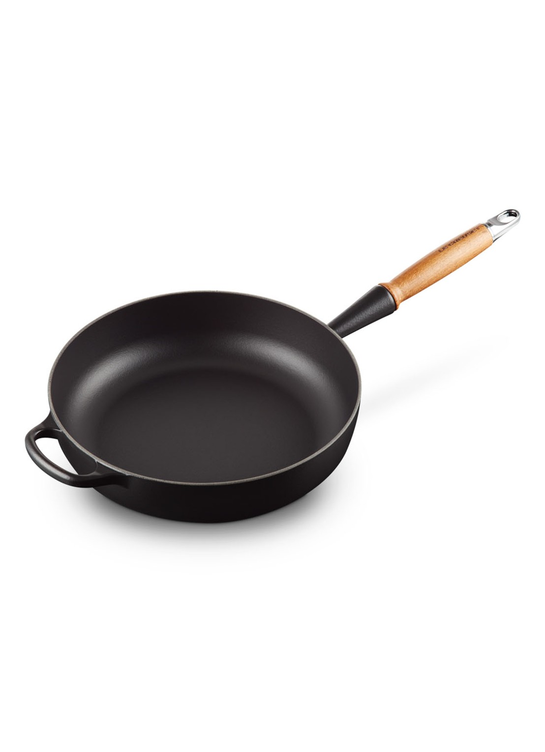 Le Creuset Koekenpan Ø28 cm - voorkant 2 mat zwart / zwart